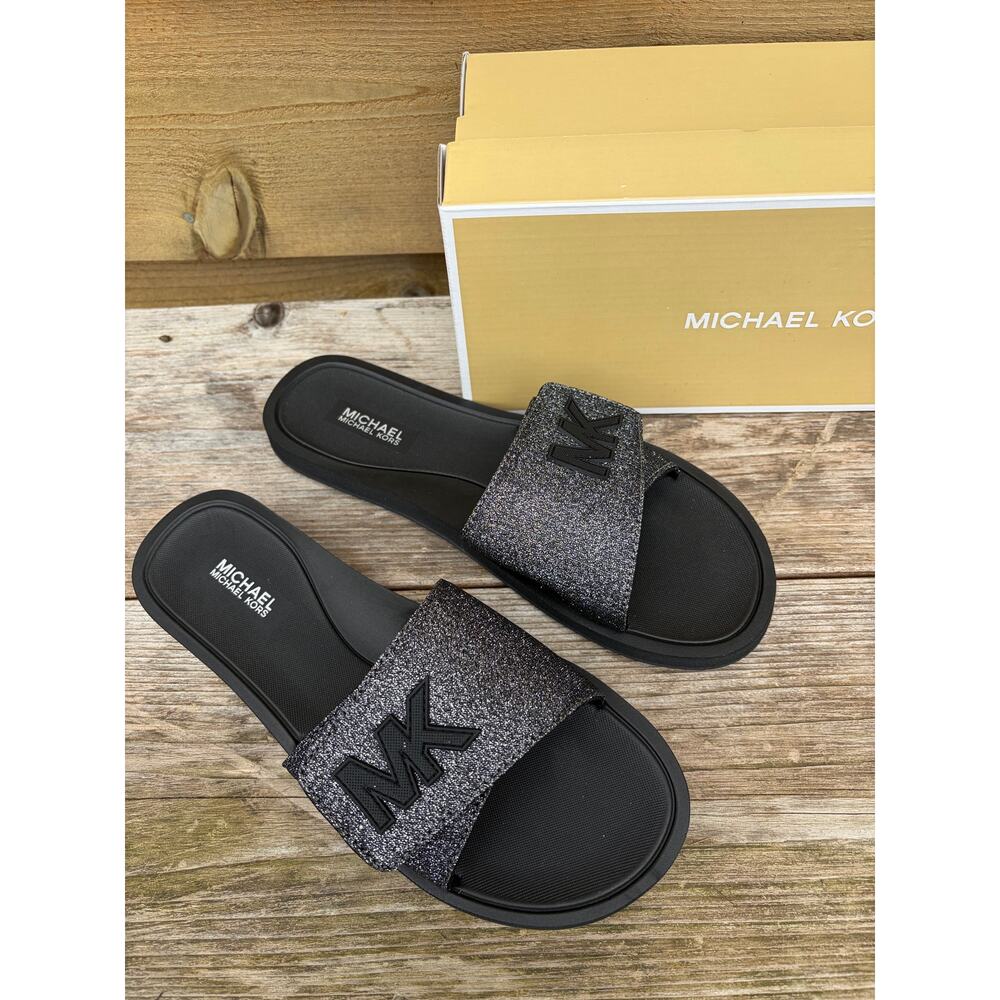 Michael Kors Palmer Slide black glitter